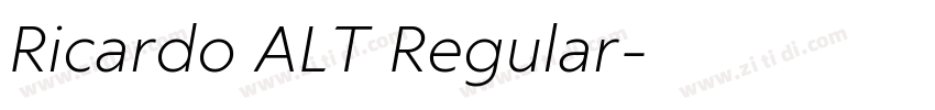 Ricardo ALT Regular字体转换